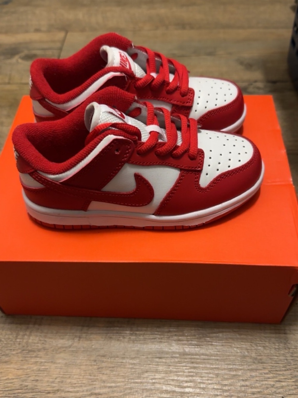 Nike dunks Kids Red and White